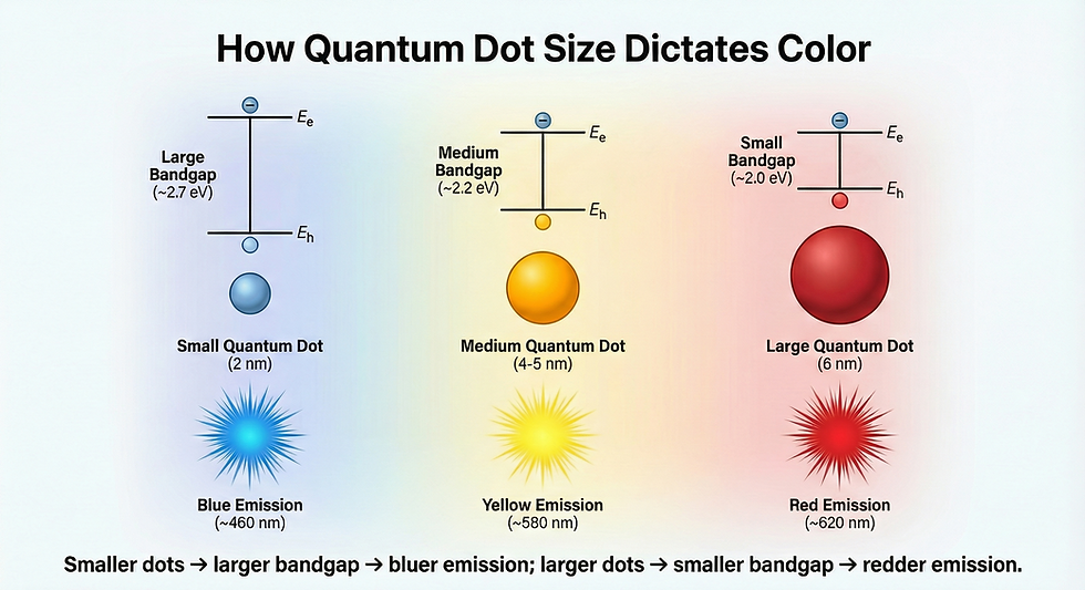Quantum Dots: How Size Controls Light & Energy (Quantum Confinement Effect)