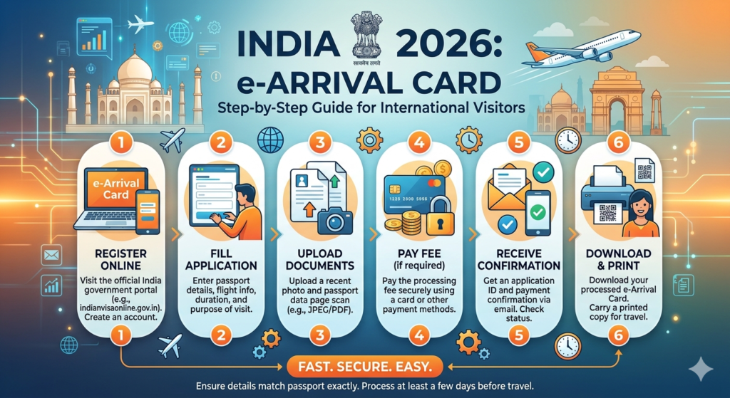 India e-Arrival Card 2026: Step-by-Step Guide for International Visitors to Avoid Airport Delays