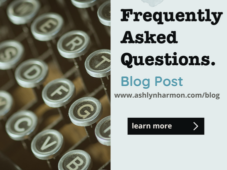 A blog article discussing frequently asked questions in my editing business
