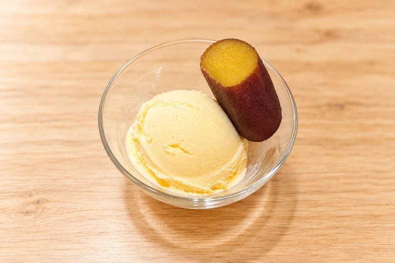 さつまいもとバニラアイスのデザート