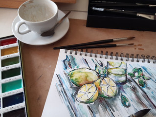 Morning coffee or the beauty of a sketchbook.