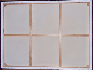 Stretcher bars for artworks on canvas.