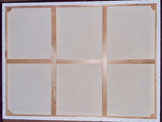 Stretcher bars for artworks on canvas.