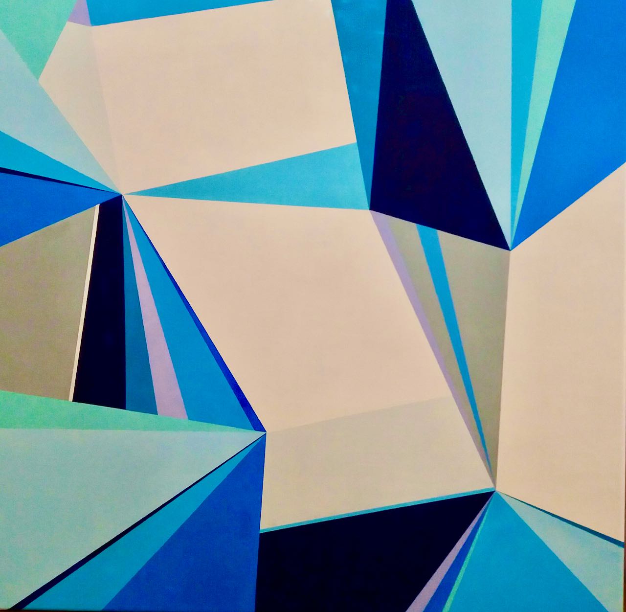 Iced lights by A. Villacampa acrylic on canvas