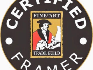 Guild Certified Framer: ensuring high quality standards in picture framing.