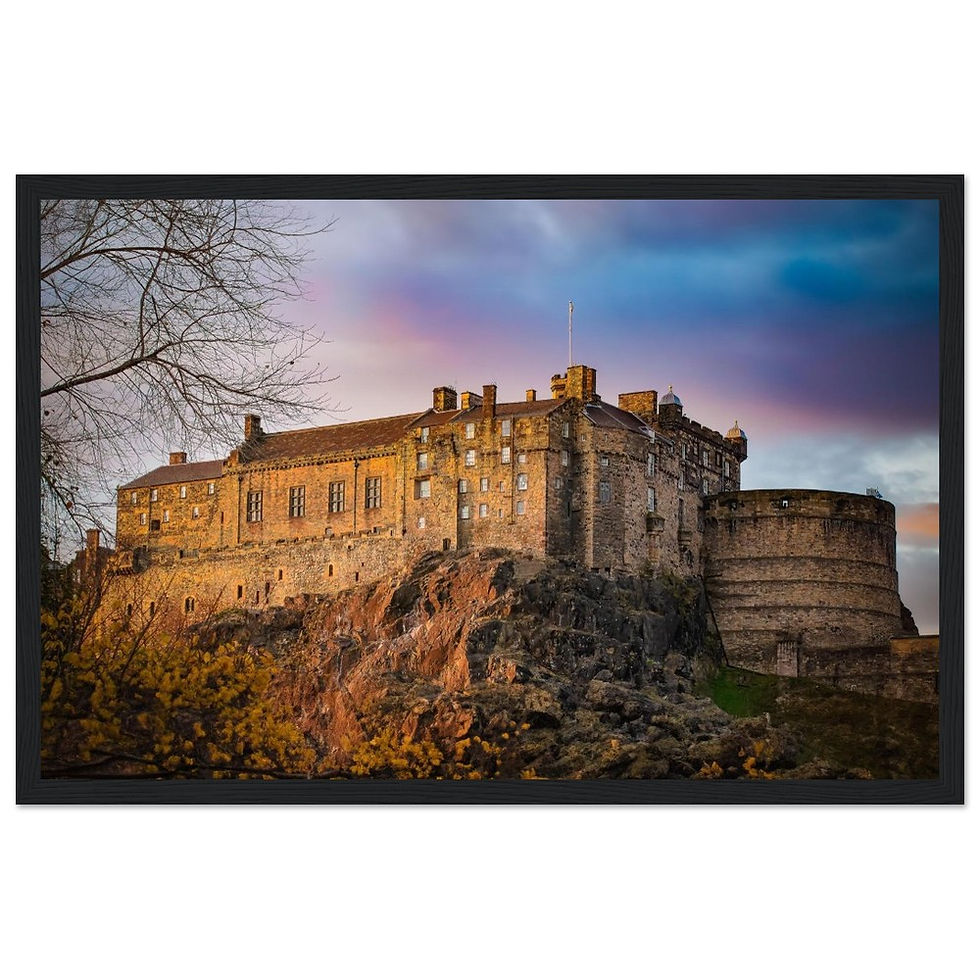 Thumbnail: Edinburgh Castle in the Golden Hour -  Premium Framed Matte Print