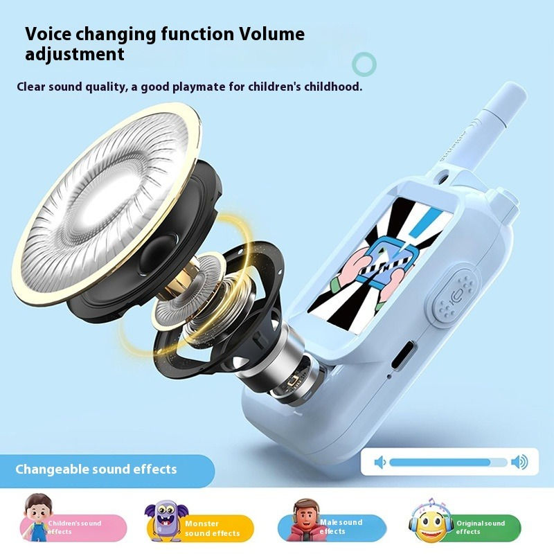 Thumbnail: Mini Video Wireless Walkie Talkies for Kids 2-Pack