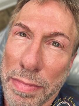 Client Brows After 6D Nano Machine Hair Stroke, After 3D Nanoblading, Hairstrokes