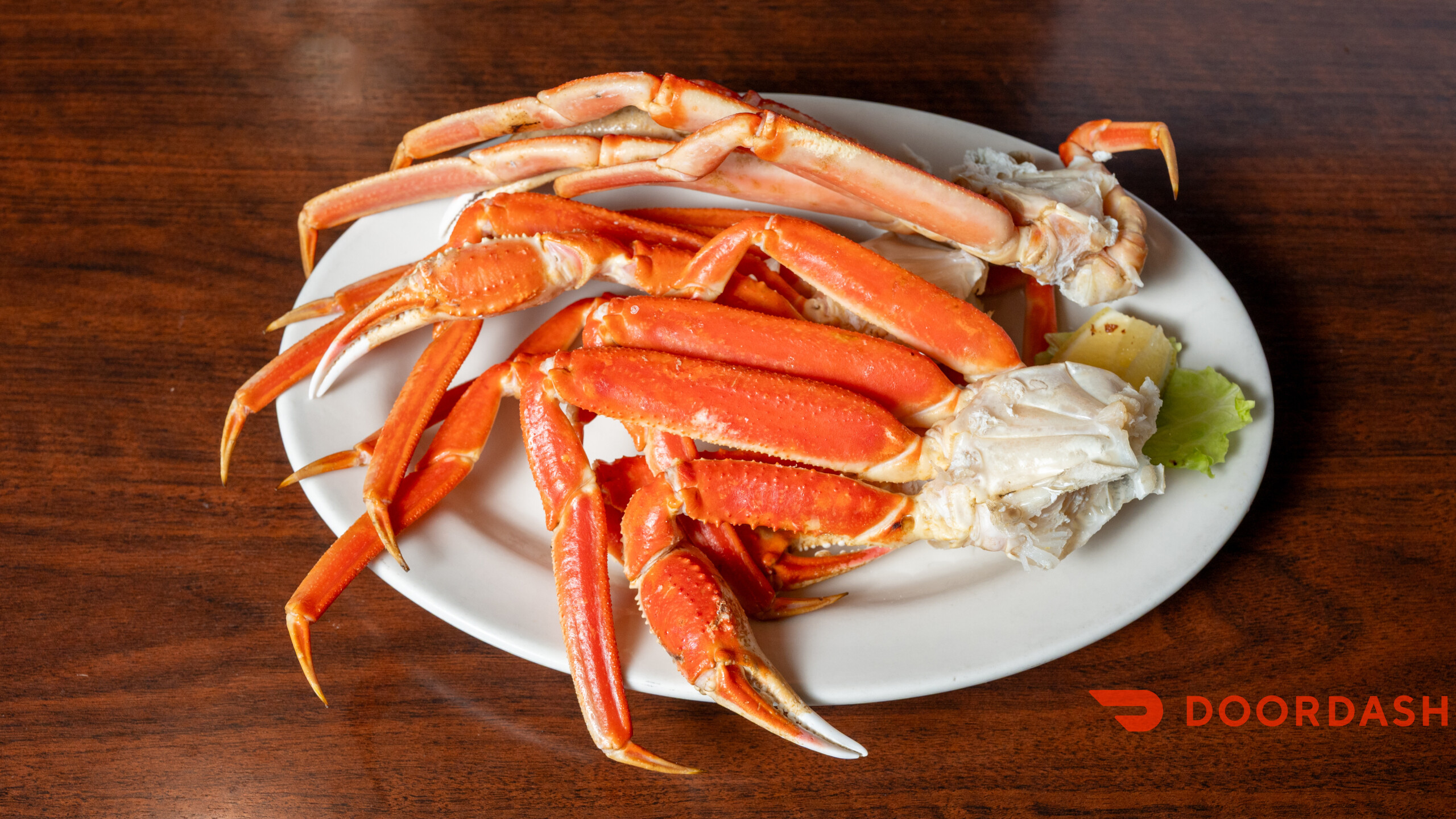 Steamed snow crab legs with butter, a Mayfair Seafood favorite