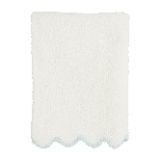 Mud Pie Baby-Blue Scallop Chenille Blanket