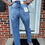 Thumbnail: HIGH RISE STRAIGHT JEANS IN VINTAGE LIGHT WASH~ HRJ55