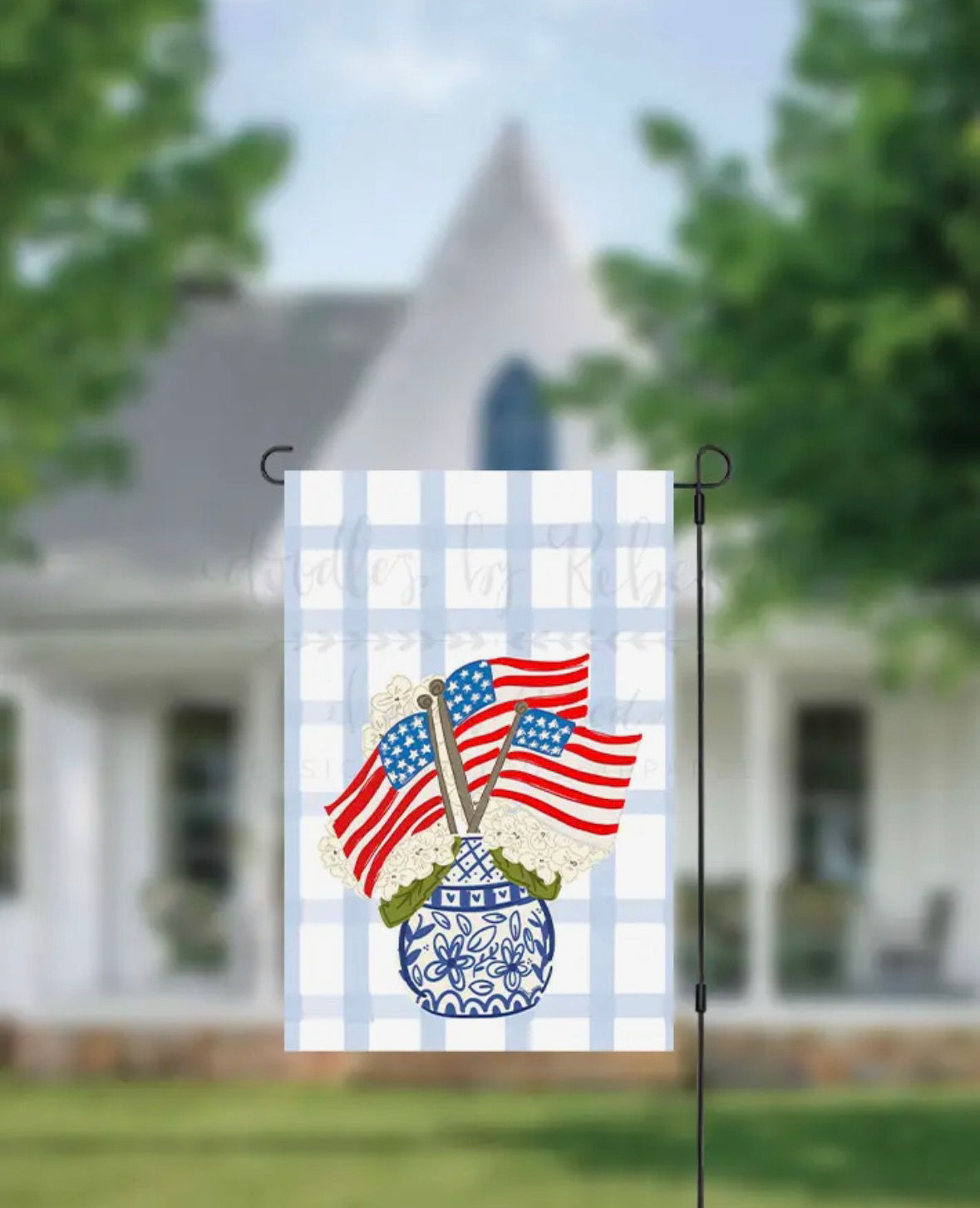 4th Hydrangea Garden Flag