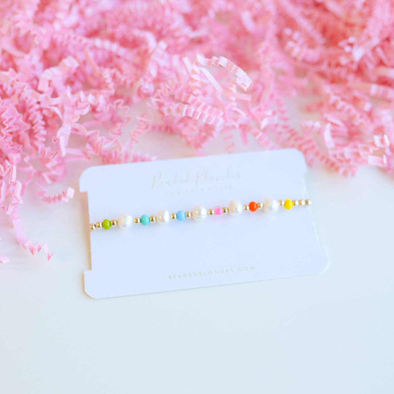 Beach Rainbow Bracelet: Standard 6.75 inch~BRB6