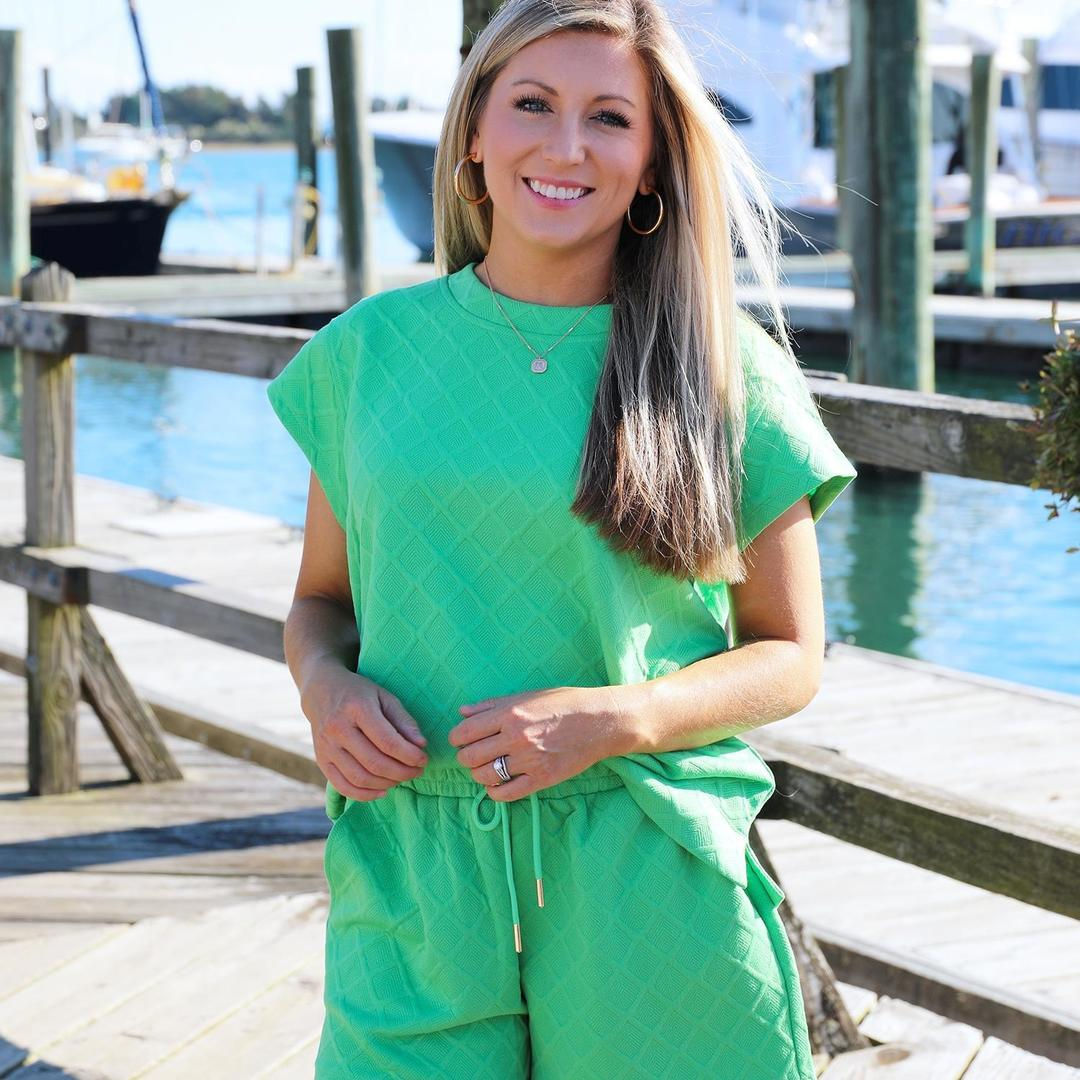 Claire- Green Short Set