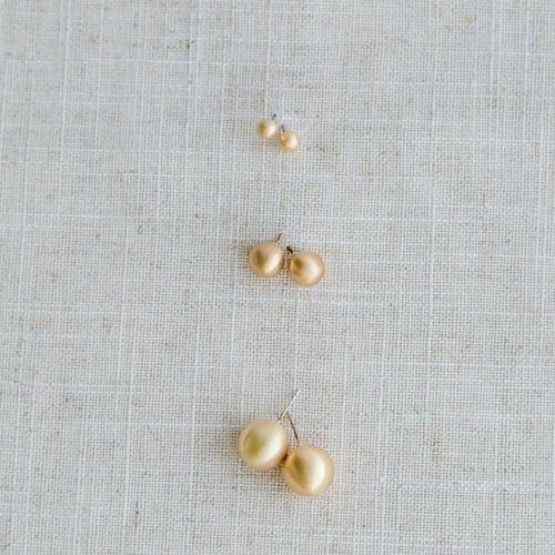 Grenada Earrings Brushed Gold Small