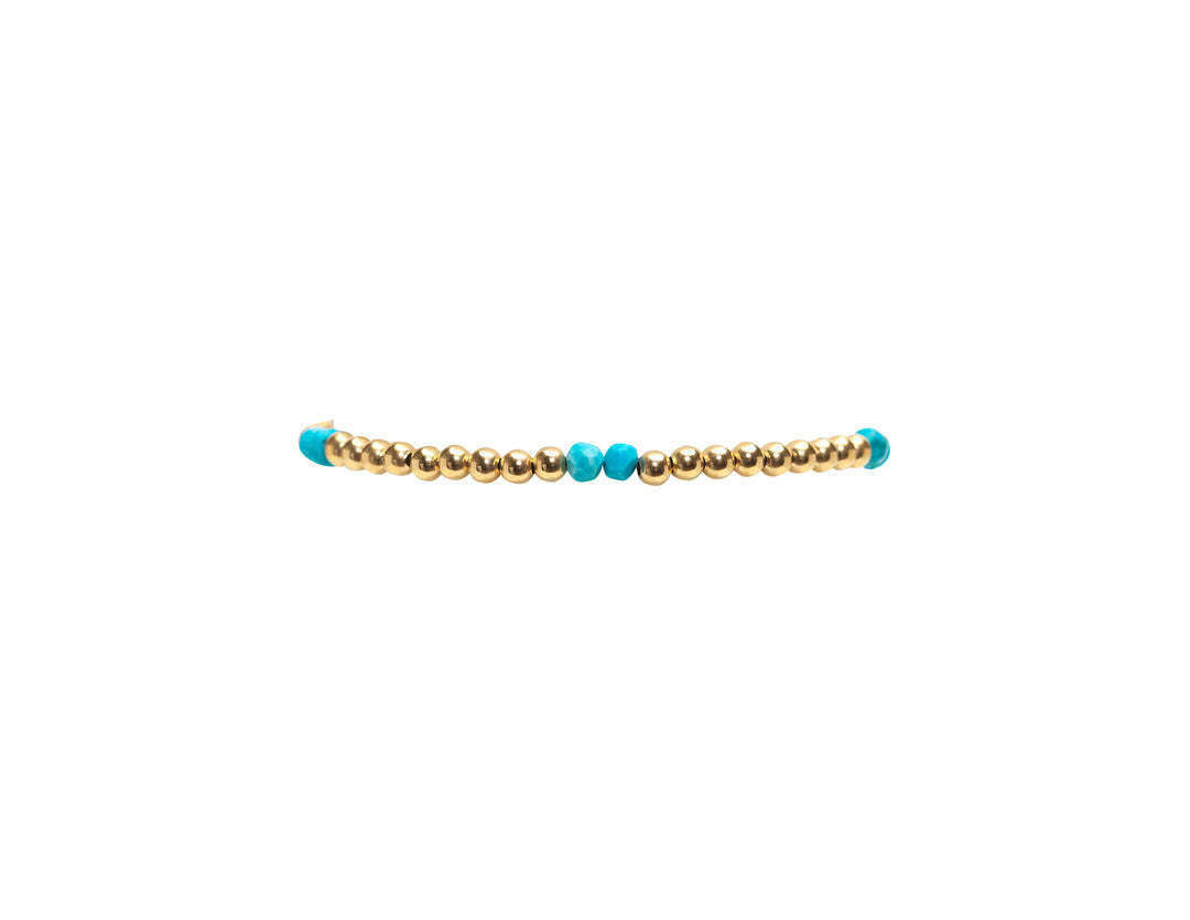 3MM Signature Bracelet with Turquoise Pattern - 6.5 3 TTQP650