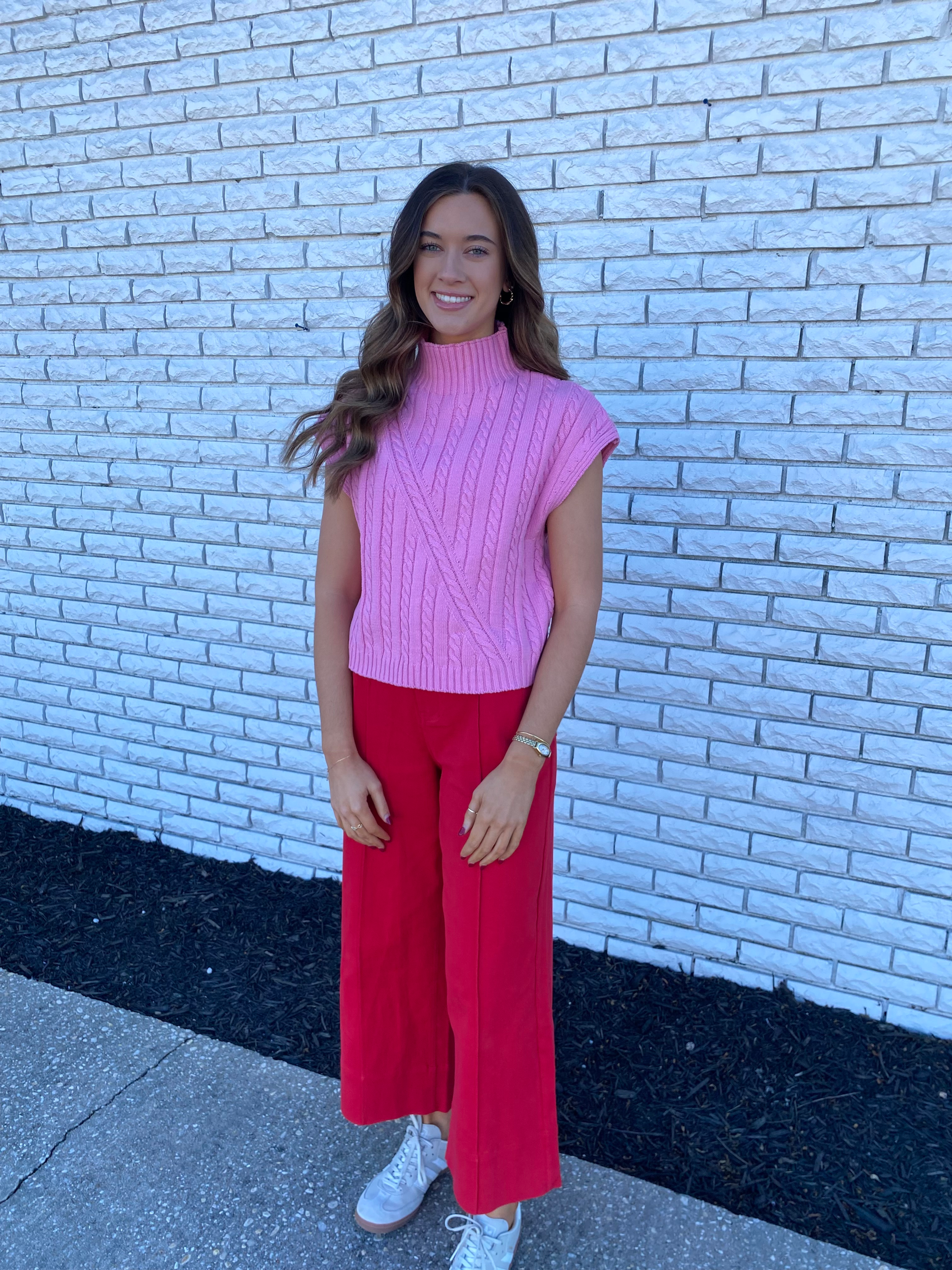 The Elaine Red Wide Leg Pants