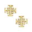 1756G Jerusalem Cross Studs
