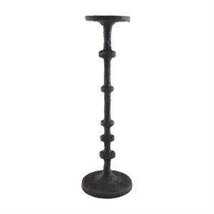 LG BLACK METAL CANDLESTICK