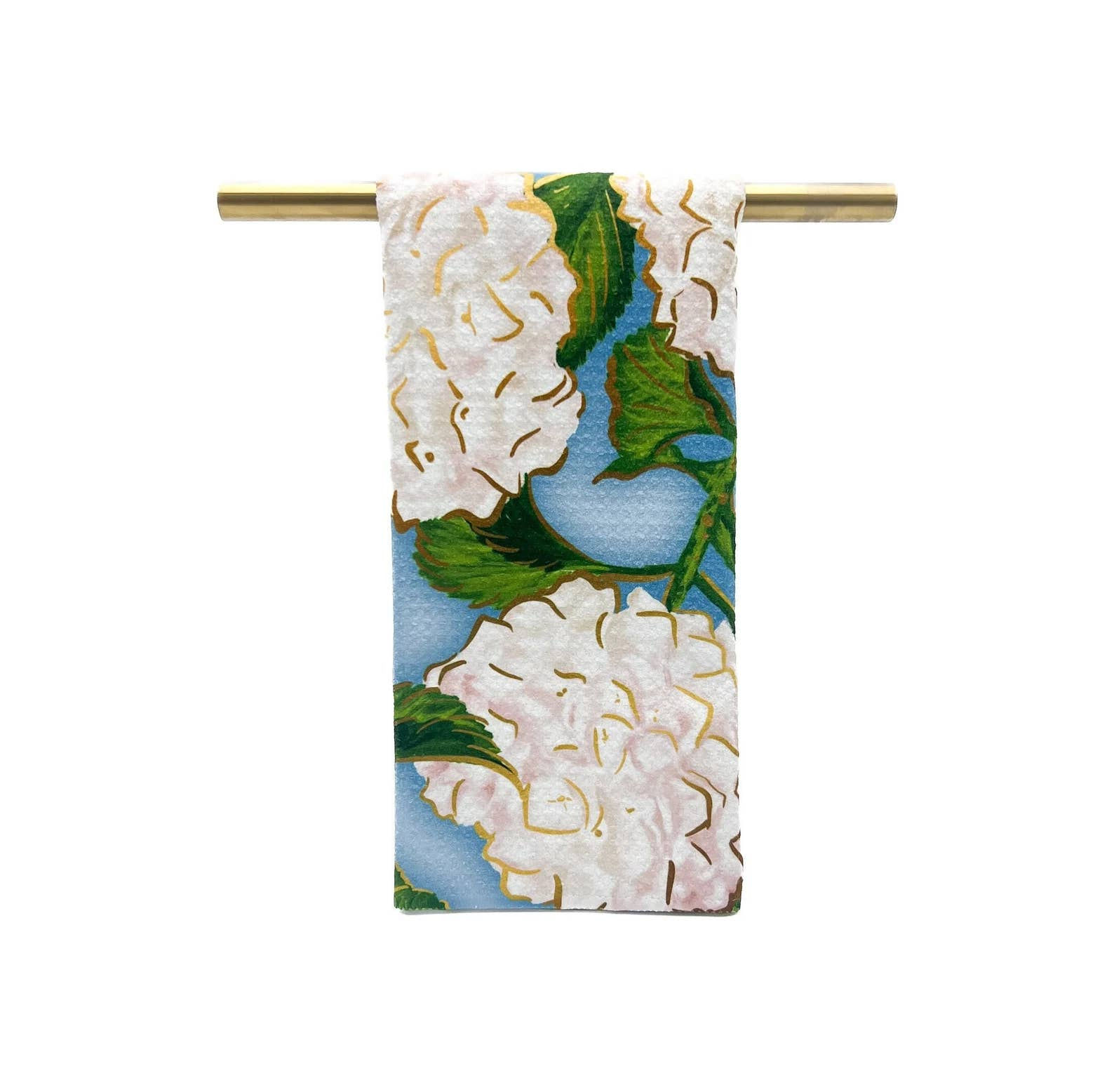 White Hydrangeas Tea Towel