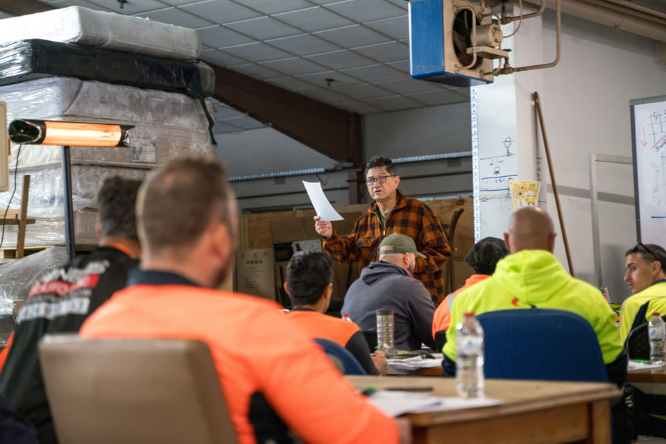 Tommy Mitchell coaching scaffolding courses in Sydney