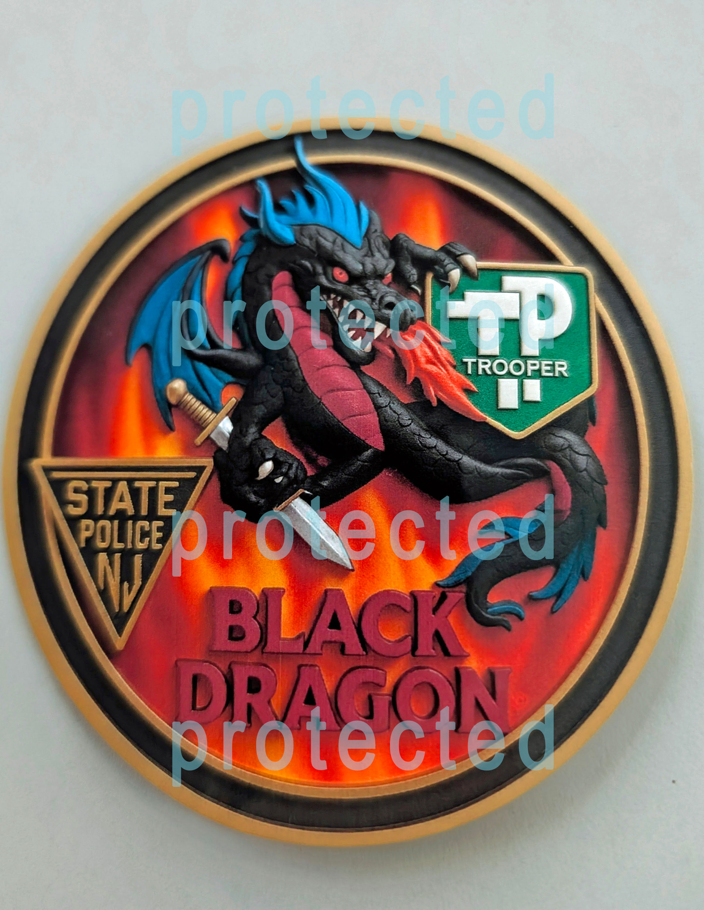 DECAL-00000046 NJ TURNPIKE BLACK DRAGON