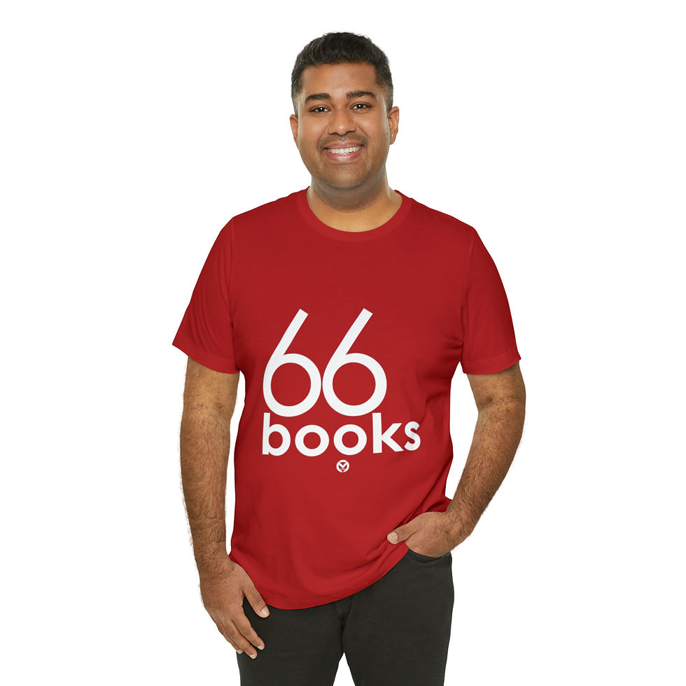 Thumbnail: 66 Books Unisex Jersey Short Sleeve Tee