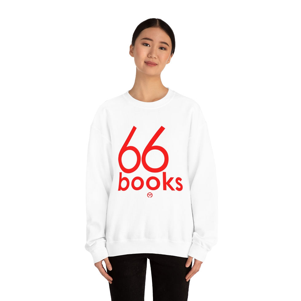 Thumbnail: 66 Books (White) Unisex Heavy Blend™ Crewneck Sweatshirt