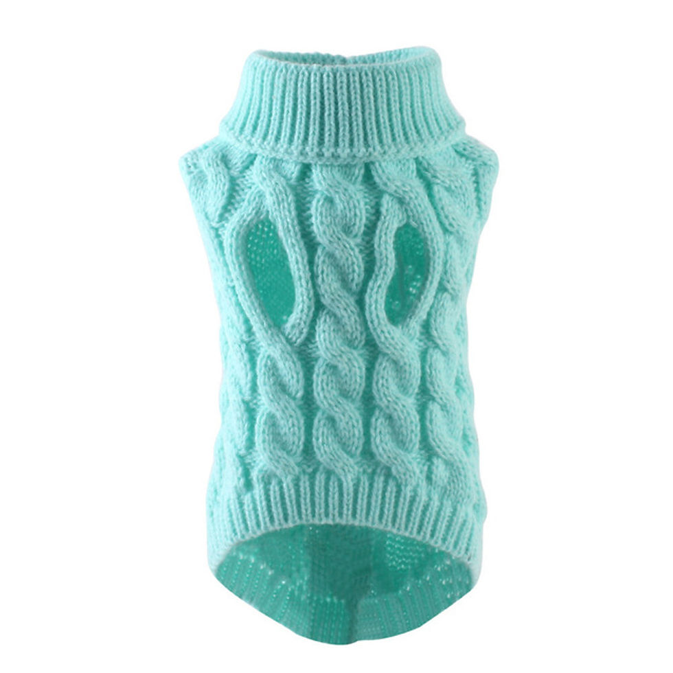 Thumbnail: New Pet Small Pet Dog Clothes Sweater Fashion Autumn Winter Solid Fried Dough Tw