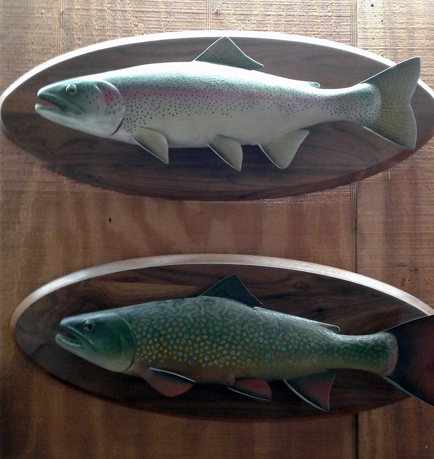 folk art fish carvings