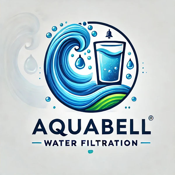 DALL·E 2025-03-03 12.48.26 - A modern and vibrant logo for 'AquaBell Water Filtration,' fe