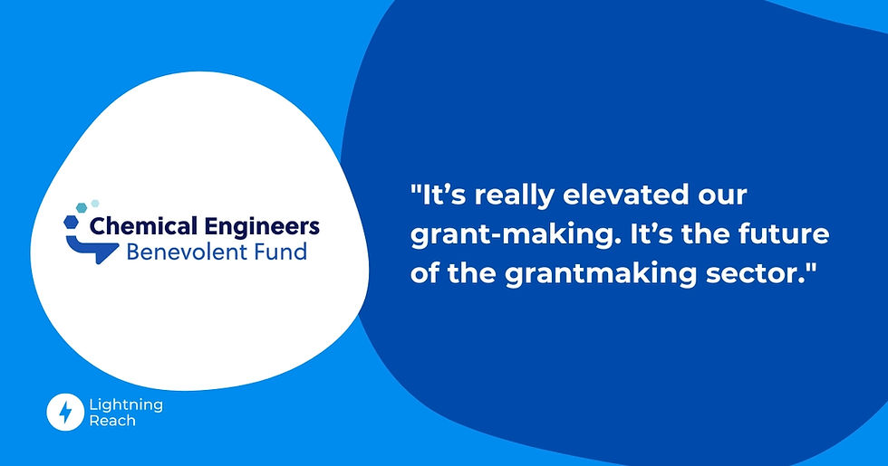 Chemical Engineers Benevolent Fund: instant grant delivery with Lightning Deliver