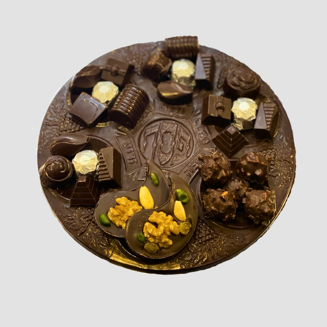 Plateau de Seder garni en chocolat