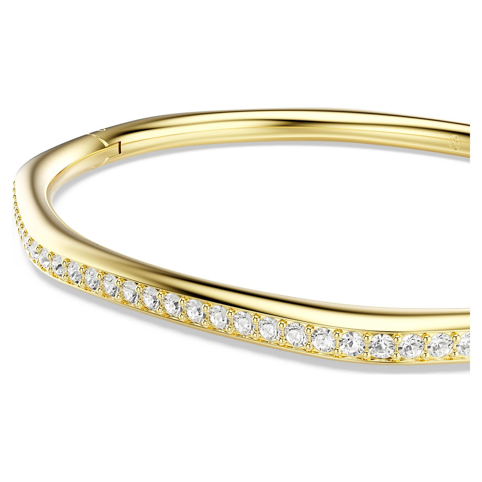 Thumbnail: Swarovski Dextera Octagon Gold Tone Bangle Bracelet