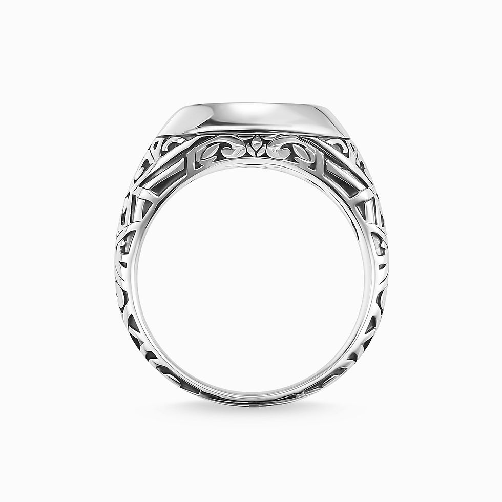 Thumbnail: Thomas Sabo Sterling Silver Mens Expressive Signet Ring - Size 64