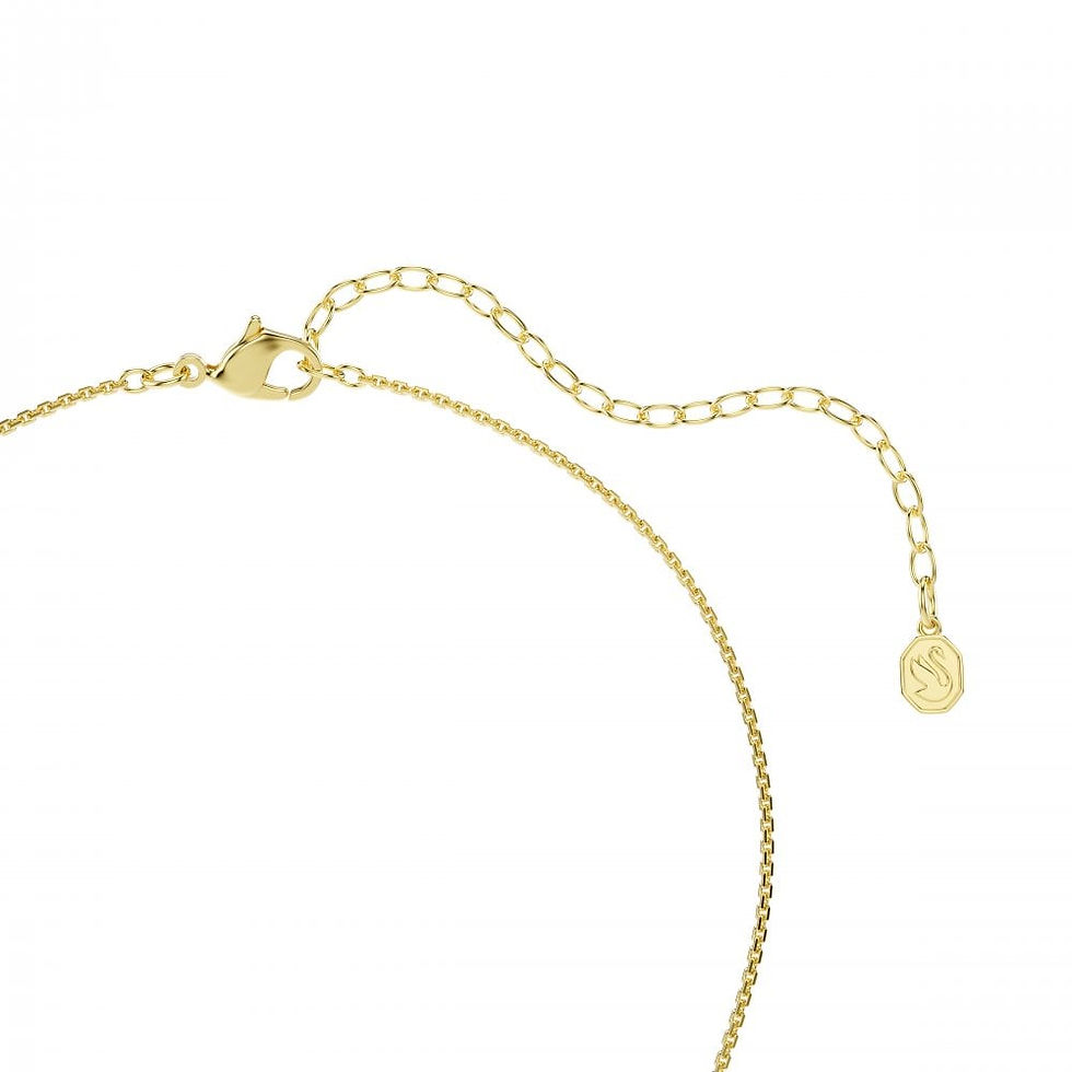 Thumbnail: Swarovski Gold Tone Hyperbola Round Cuts Crystal Necklace
