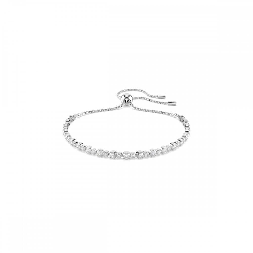 Swarovski Matrix Mixed Round Cuts Tennis Adjustable Slider Bracelet