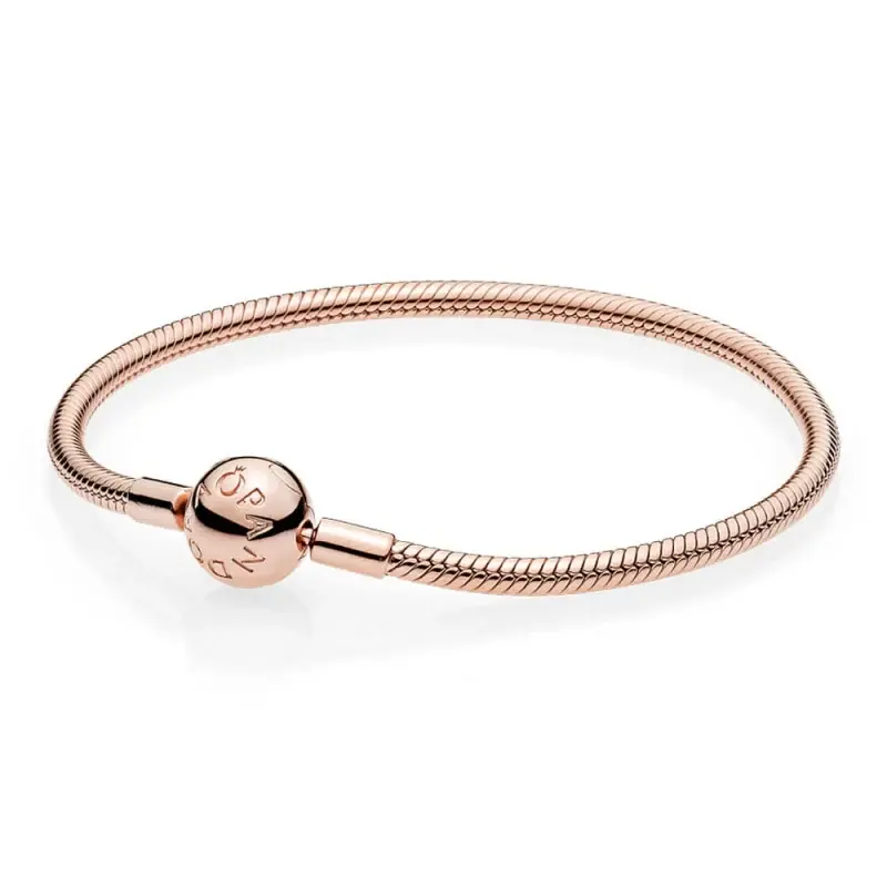 Pandora Moments Smooth Rose Gold Tone Bracelet