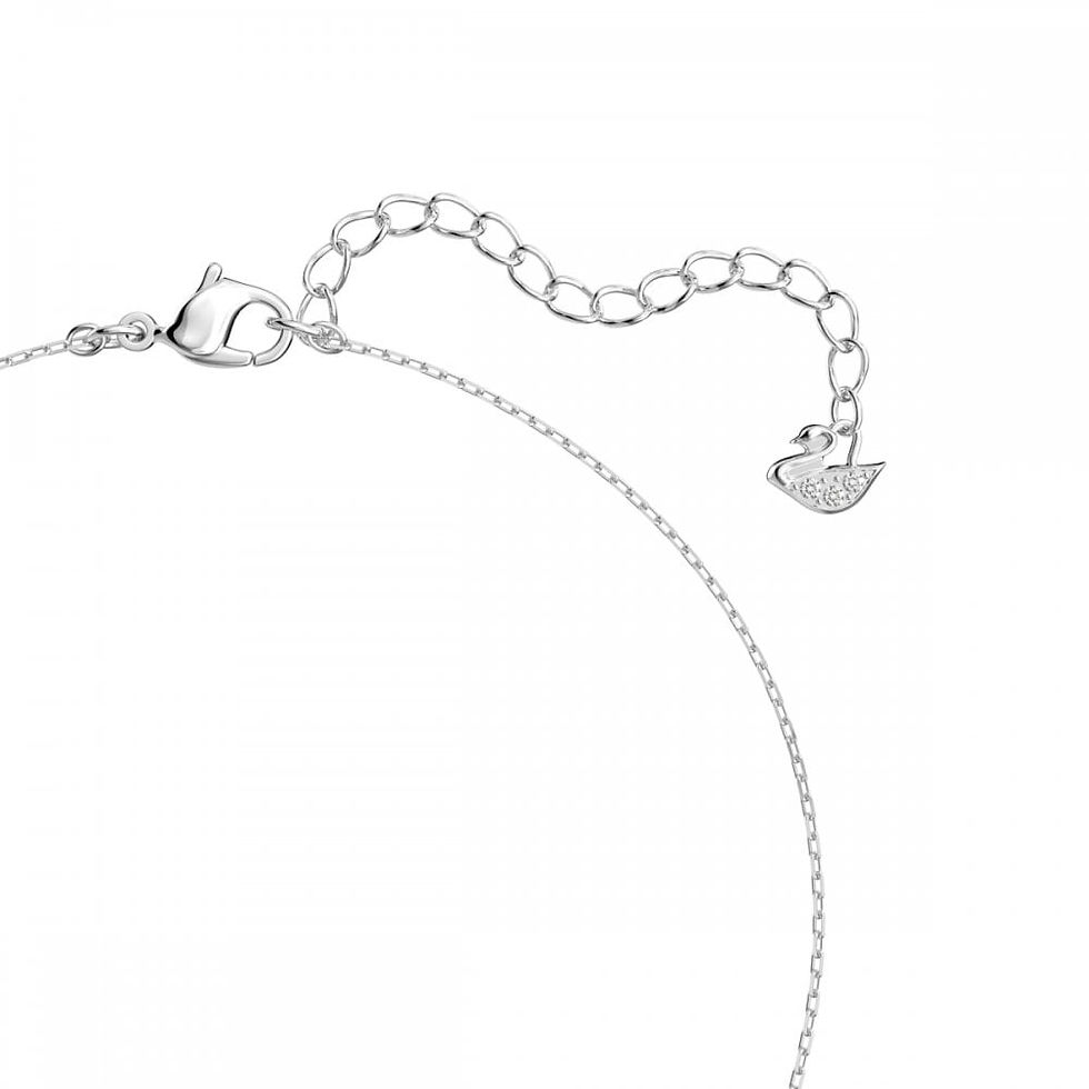 Thumbnail: Swarovski Stilla Attract Trilogy Rhodium Pendant Necklace