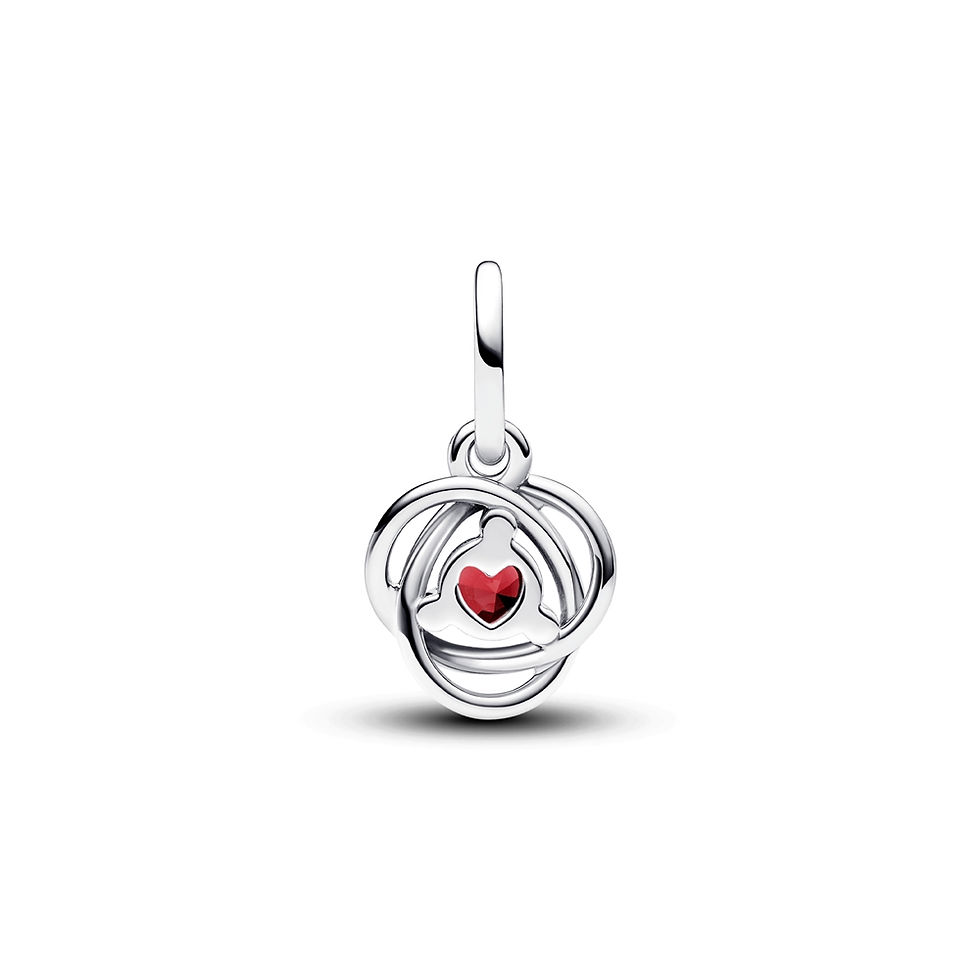 Thumbnail: Pandora July Birthstone Eternity Circle Silver Dangle Charm
