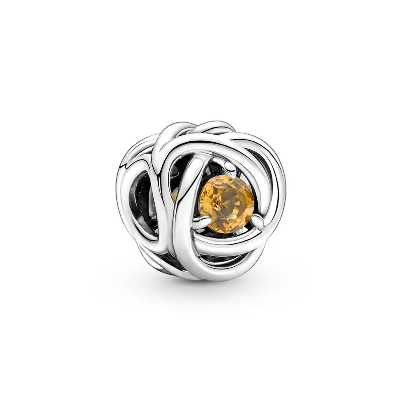 Pandora November Birthstone Eternity Circle Silver Charm