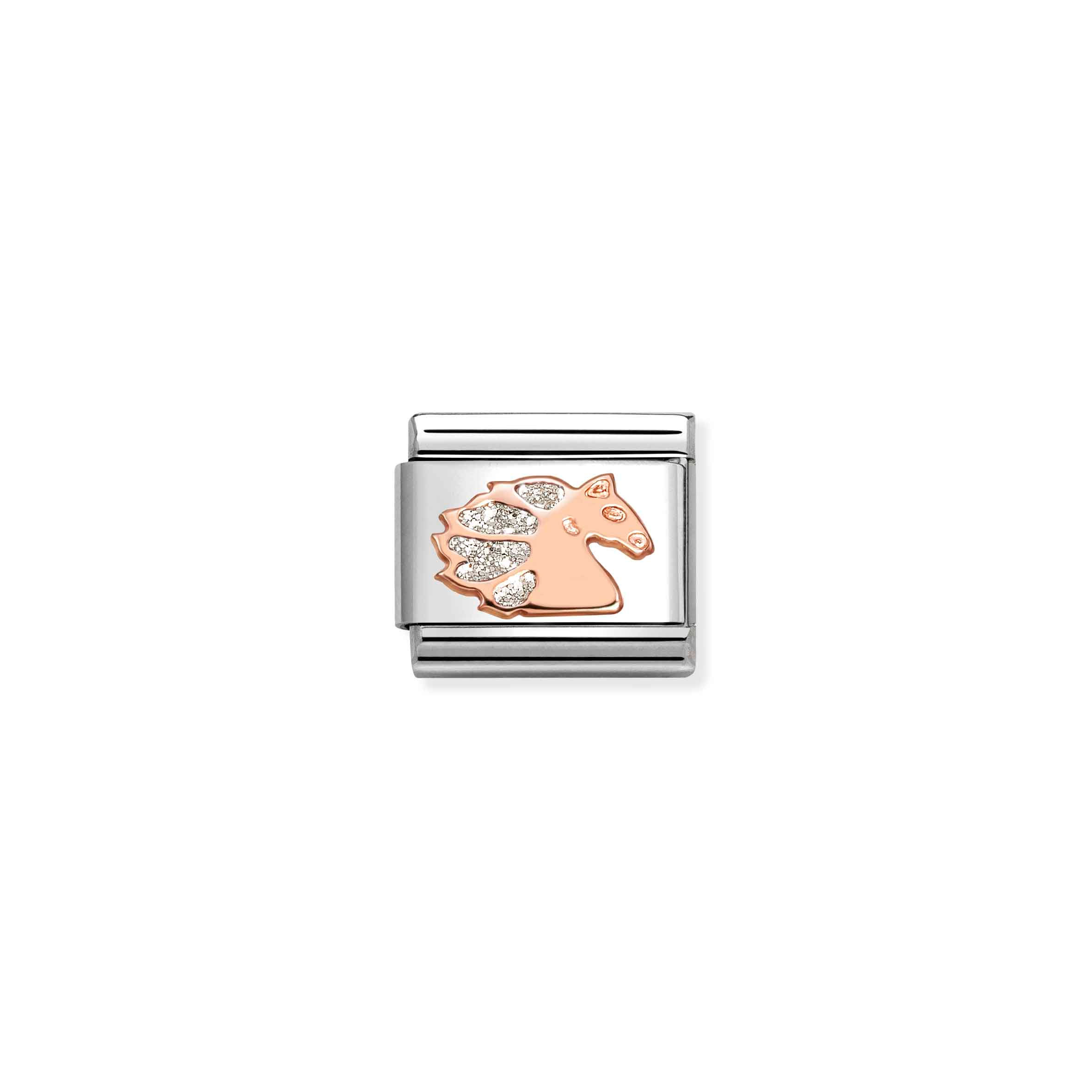 Nomination Classic Link Unicorn with Glitter Rose Gold