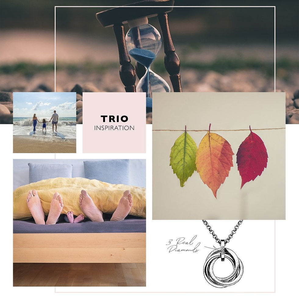 Thumbnail: Hot Diamonds Sterling Silver Trio Barrel Necklace