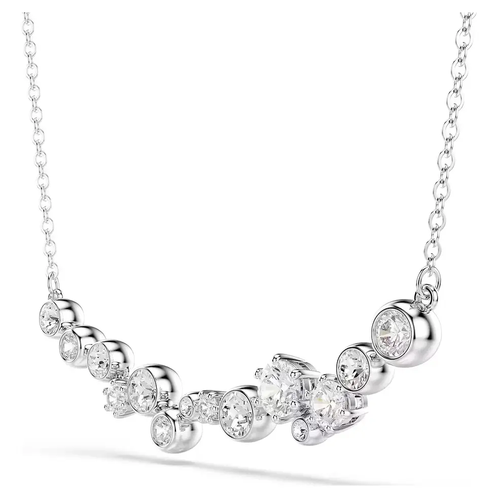 Thumbnail: Swarovski Matrix Gradient Round Cuts Crystal Necklace