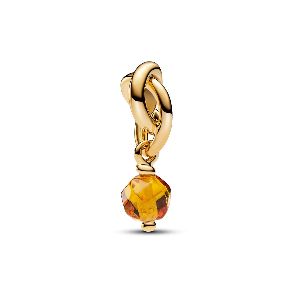 Pandora November Birthstone Eternity Circle Gold Plated Charm