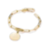 Thumbnail: Thomas Sabo Sterling Silver Gold Tone Paperclip Connect Link Charm Bracelet