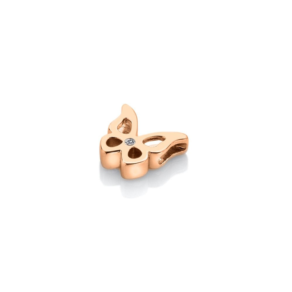 Hot Diamonds Sterling Silver Rose Gold Tone Storyteller Butterfly Icon Pendant