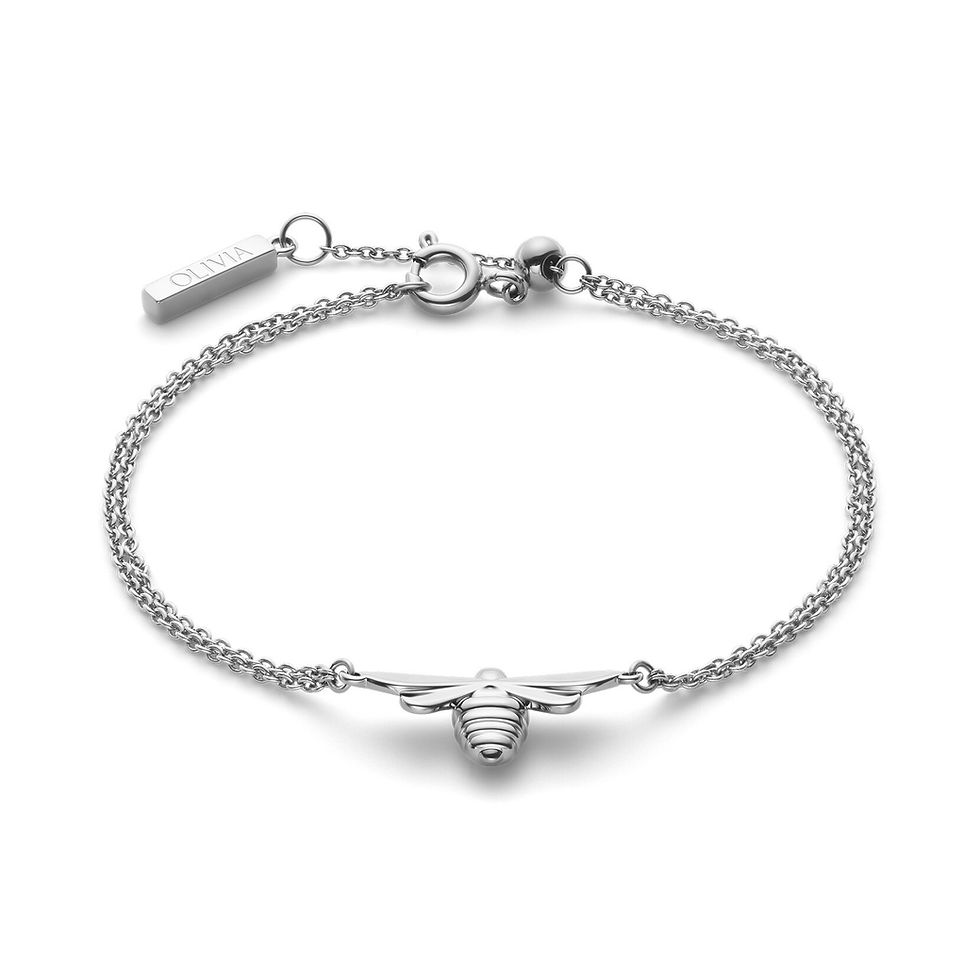 Thumbnail: Olivia Burton Signature Honey Bee Silver Tone Bracelet