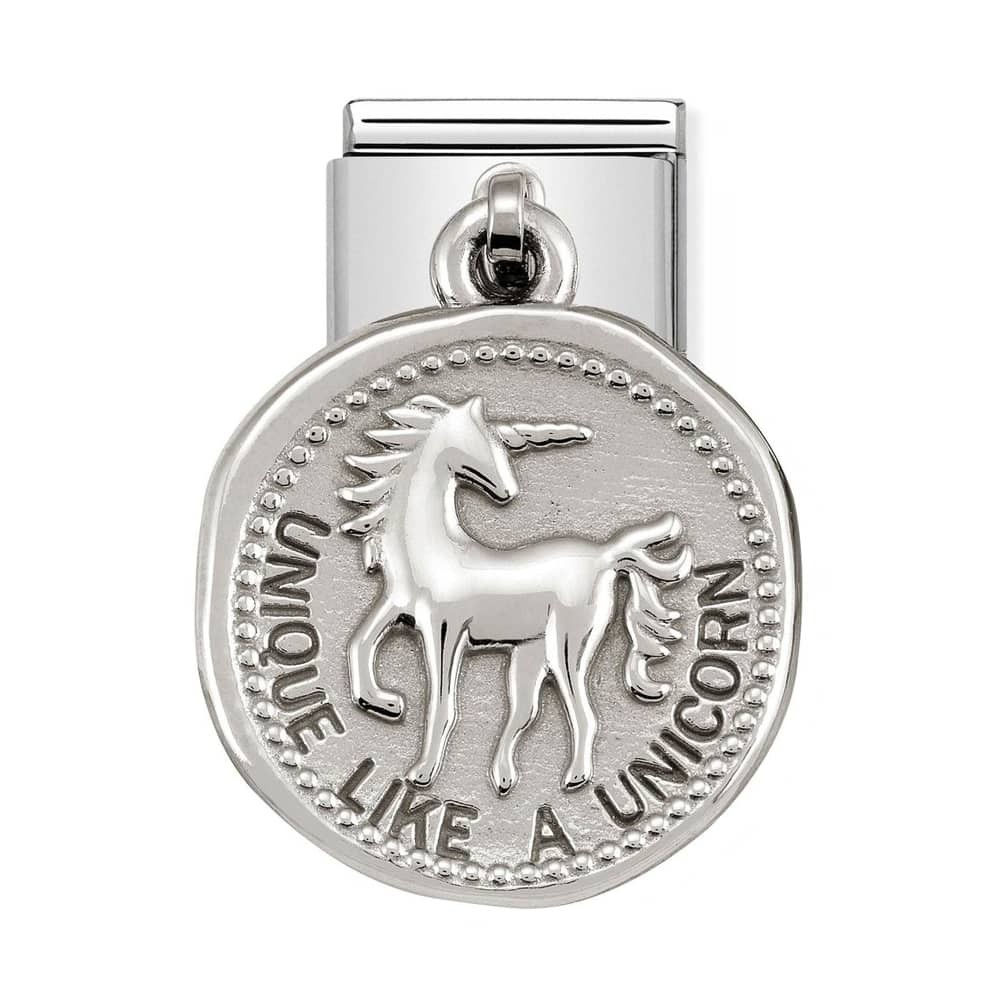 Nomination Classic Silvershine Unique like a Unicorn Dangle Charm Link
