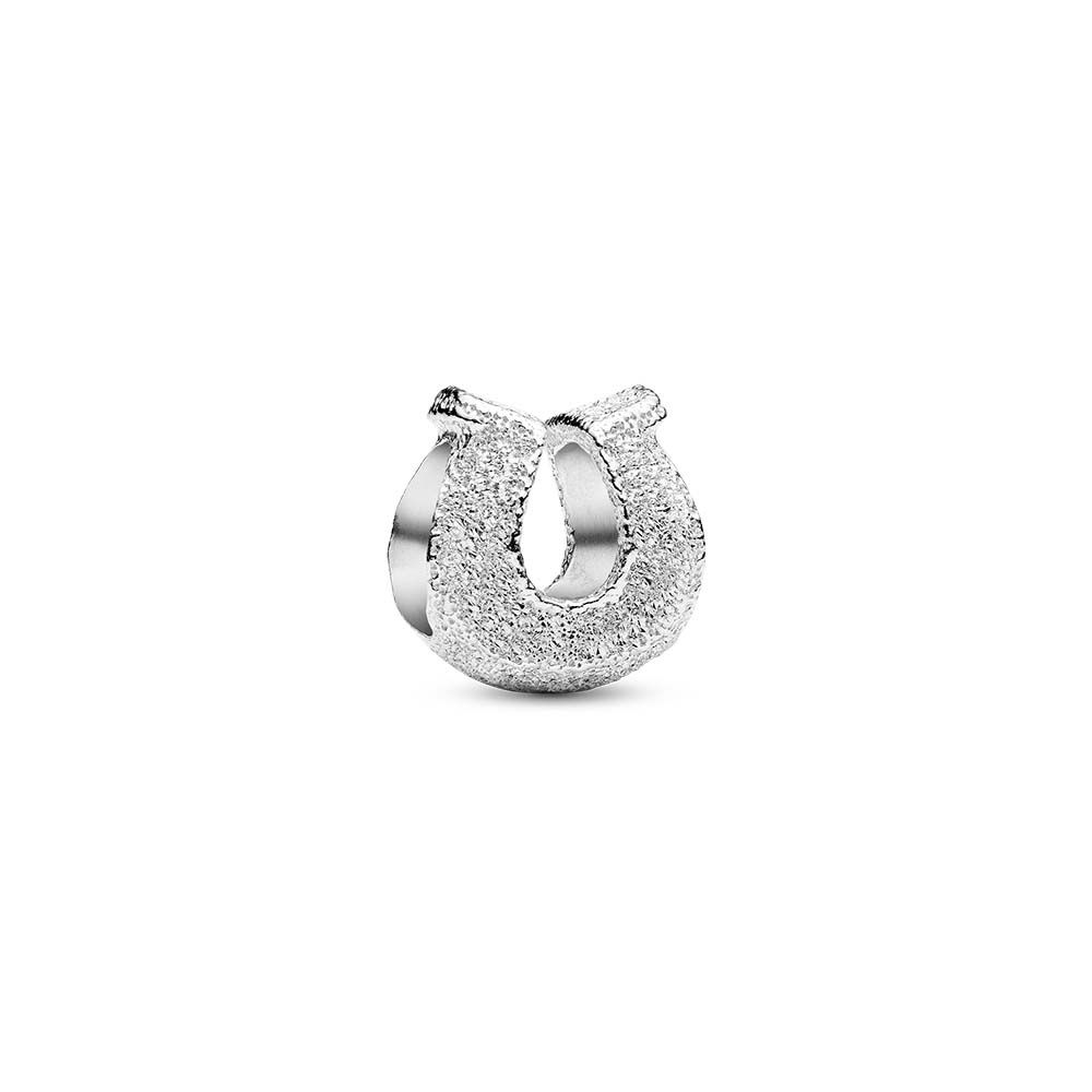 Pandora Textured Horseshoe Mini Silver Charm